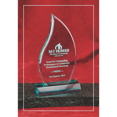 Jade Acrylic Flame Award (6 1/2"x9 3/4")
