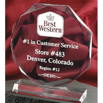 Traditional Acrylic Octagon Award w/ Base (8"x8 3/4")